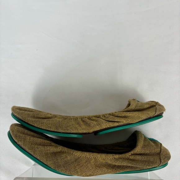 Tieks Brentwood Ballet Flats Fabric Ballerina Comfort Casual Shoes Tan Size 8 - Picture 9 of 16